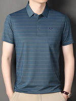 Mens Important Striped Polo
