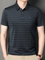 Mens Important Striped Polo
